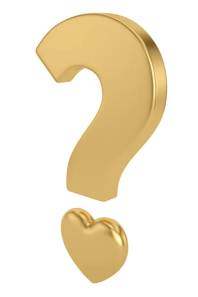 Heart Question Mark Isolated White Background Illustration — Stock Photo, Image