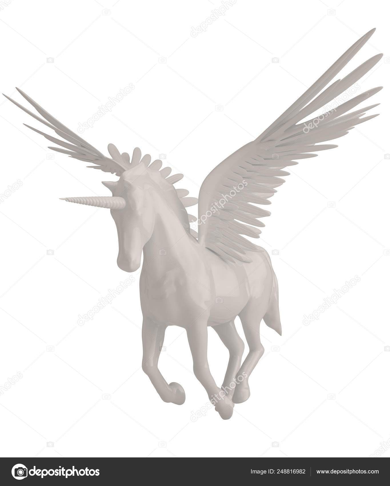 Pegasus majestic mythical greek winged horse isolated on white b — Stock  Photo © holmessu #248816982