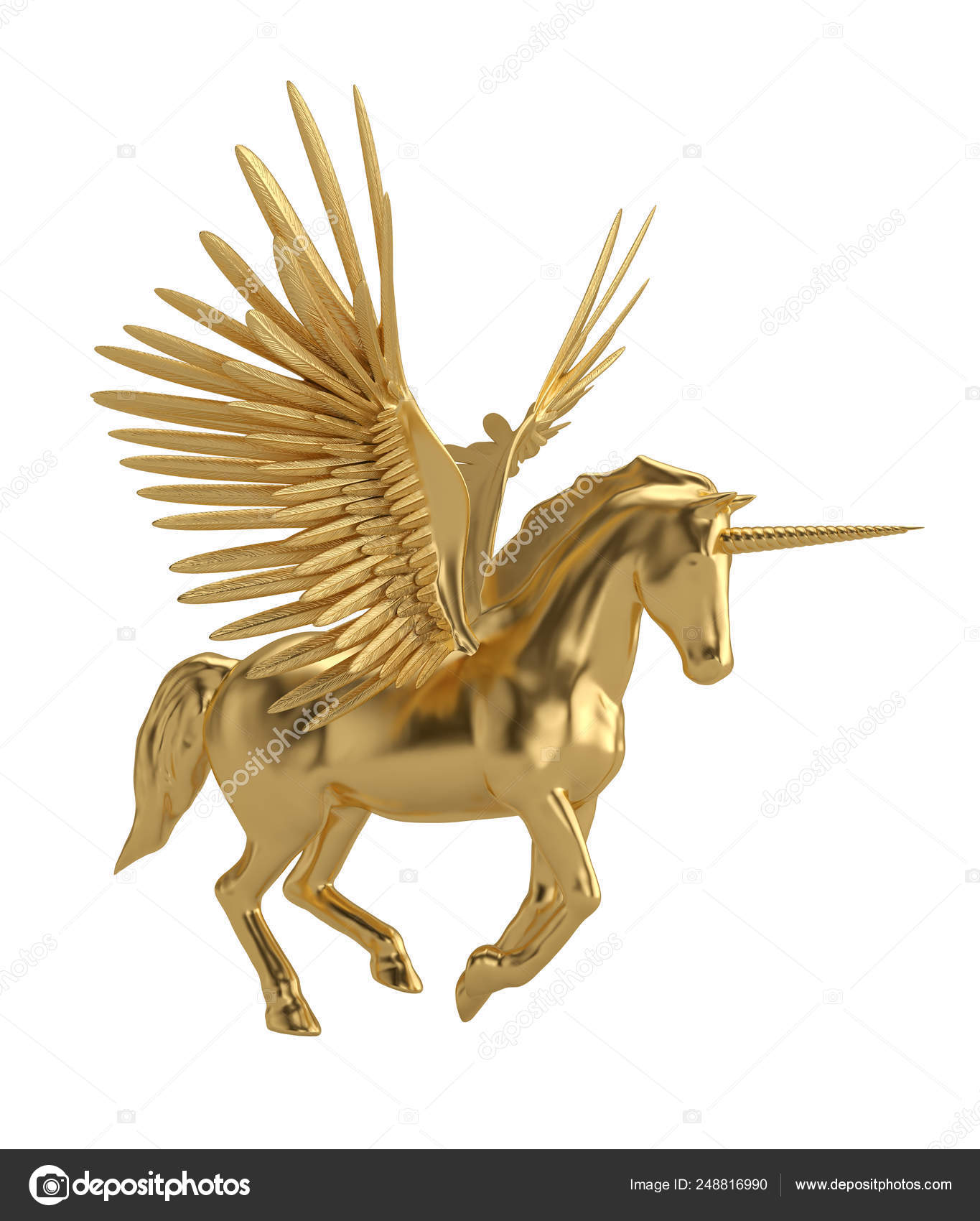 Pegasus majestic mythical greek winged horse isolated on white b — Stock  Photo © holmessu #248816990