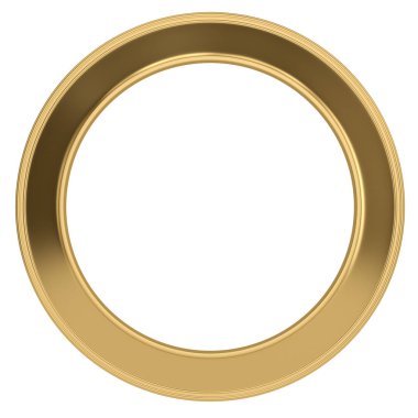 Altın yüzük beyaz arka plan üzerinde 3d illüstrasyon izole.
