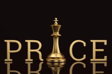 Price pricing strategy policy sales marketing chess pawn 3D illu clipart