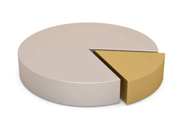 Gráfico gráfico de tartes isolado no fundo branco. Ilustração 3D . — Fotografia de Stock