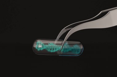 Dna yapı kapsülü izole ile genetik tıp cımbız