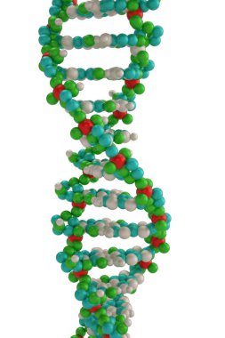 Beyaz sırtta izole edilmiş DNA molekülü ile biyokimya kavramı