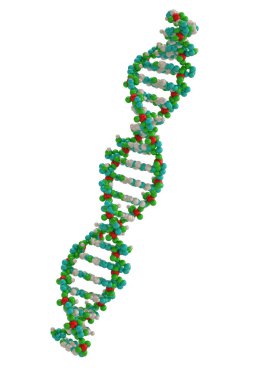 Beyaz sırtta izole edilmiş DNA molekülü ile biyokimya kavramı