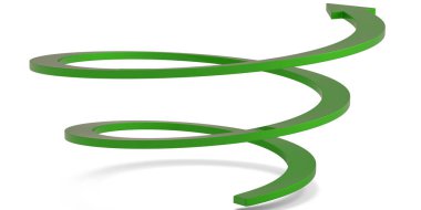 Beyaz arka plan 3d illüstrasyon izole Yaratıcı 3d ok.