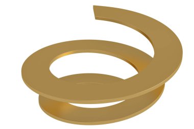 Yaratıcı spiral grafik beyaz arka plan 3d illustra izole