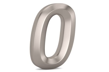 Çelik 3d rakamı beyaz arka plan üzerinde izole. 3d illüstrasyon.