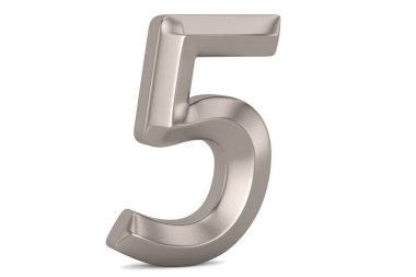 Çelik 3d rakamı beyaz arka plan üzerinde izole. 3d illüstrasyon.