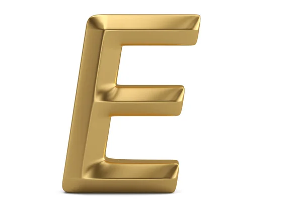 Goldenes 3D-Alphabet isoliert auf weißem Hintergrund. 3D-Illustration — Stockfoto