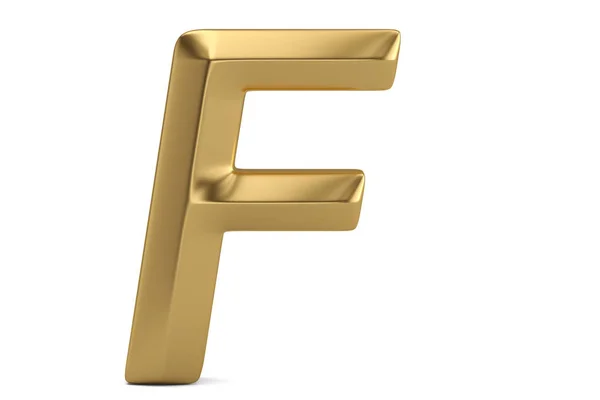 Złoty alfabet 3D wyizolowany na białym tle. ilustracja 3D — Zdjęcie stockowe
