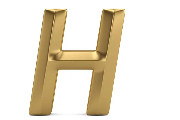 Gouden 3D alfabet geïsoleerd op witte achtergrond. 3D-illustratie — Stockfoto