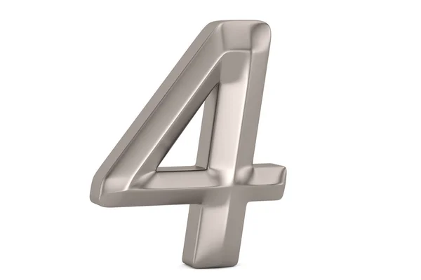 Aço numeral 3D isolado no fundo branco. Ilustração 3D . — Fotografia de Stock