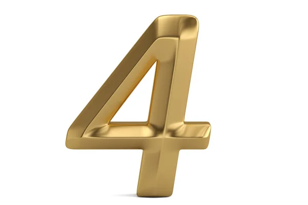 Numeral 3D dorado aislado sobre fondo blanco. Ilustración 3D . —  Fotos de Stock