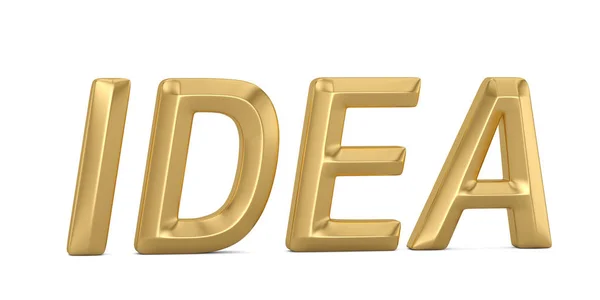 Zlaté logo-symbol izolované na bílém pozadí 3D ilustrace. — Stock fotografie