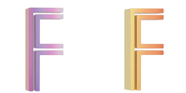 흰색 배경에 분리 된 다채 로운 금속 3D 알파벳. 3d i — 스톡 사진