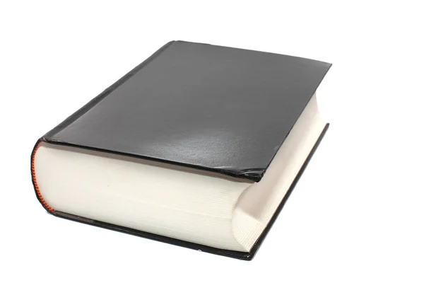 Beyaz Arkaplanda Izole Edilmiş Siyah Bir Kitap — Stok fotoğraf