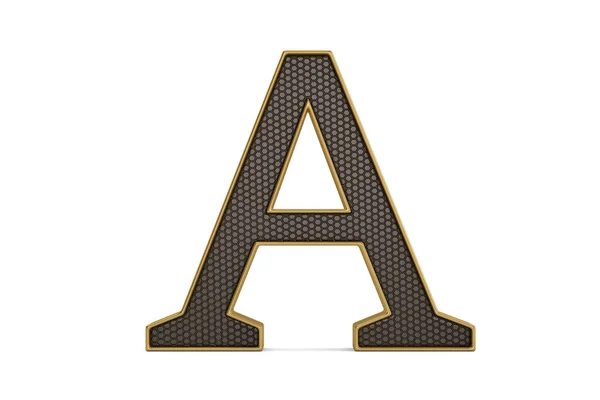 Χρυσό Πλαίσιο Πολυτελές Αλφάβητο Απομονωμένο Λευκό Φόντο Καθιστούν Απεικόνιση — Φωτογραφία Αρχείου