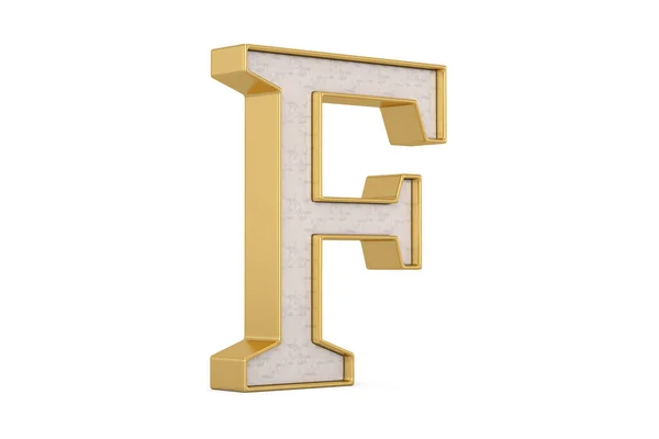 Gold Frame Luxury Alphabet Isolated White Background Render Illustration — Stock Photo, Image