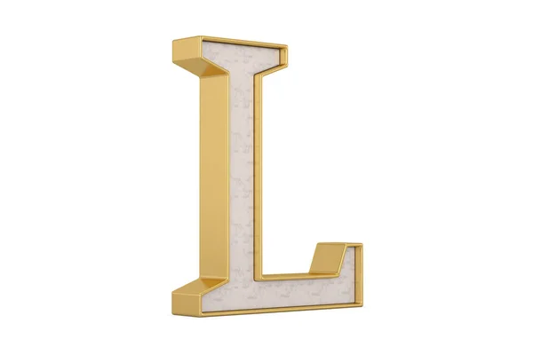 Goud Frame Luxe Alfabet Geïsoleerd Witte Achtergrond Render Illustratie — Stockfoto