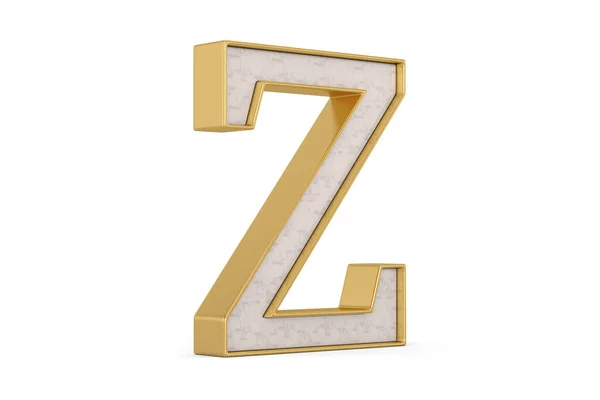 Goldrahmen Luxus Alphabet Isoliert Auf Weißem Hintergrund Renderer Illustration — Stockfoto