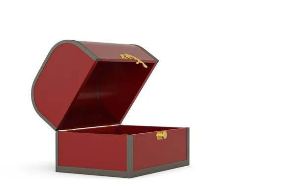 Luxury Lacquerware Box Isolated White Background Render Illustration — Stock Photo, Image