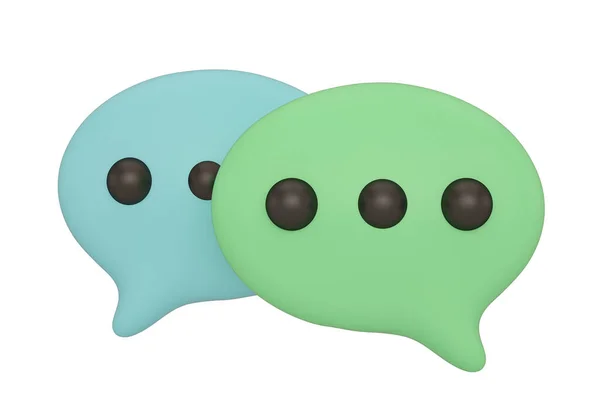 Speech Bubble Dialoogvenster Geïsoleerd Witte Achtergrond Render Illustratie — Stockfoto