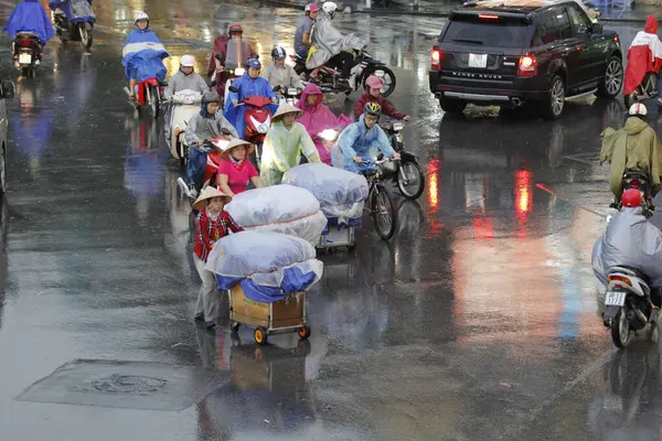 Hanoi Vietnam Agosto Pequeño Mercado Para Los Vendedores Por Mañana — Foto de Stock