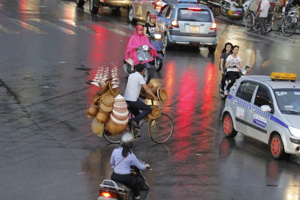 Ханой Вьетнам Августа Небольшой Рынок Торговцев Рано Утром Ханое Вьетнам — стоковое фото