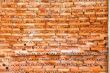 Beyaz ve kırmızı tuğlalı eski tuğla duvar. Klasik tuğla duvar dokusu