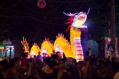 Tuyen Quang, Vietnam 29 Eylül 2017: Tuyen Quang ilinde yerel halk için sonbahar ortası festivalleri.