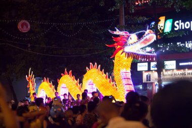 Tuyen Quang, Vietnam 29 Eylül 2017: Tuyen Quang ilinde yerel halk için sonbahar ortası festivalleri.