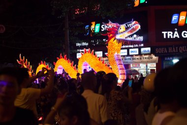 Tuyen Quang, Vietnam 29 Eylül 2017: Tuyen Quang ilinde yerel halk için sonbahar ortası festivalleri.