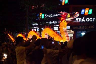 Tuyen Quang, Vietnam 29 Eylül 2017: Tuyen Quang ilinde yerel halk için sonbahar ortası festivalleri.