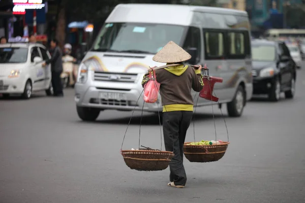 Hanoi Capital Vietnam Julio 2019 Los Vendedores Ambulantes Hanoi Vietnam —  Fotos de Stock