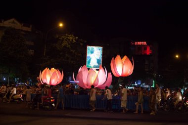 Tuyen Quang, Vietnam 29 Eylül 2017: Tuyen Quang ilinde yerel halk için sonbahar ortası festivalleri.