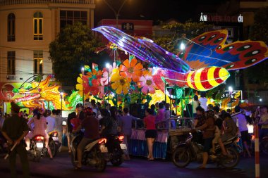 Tuyen Quang, Vietnam 29 Eylül 2017: Tuyen Quang ilinde yerel halk için sonbahar ortası festivalleri.