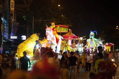 Tuyen Quang, Vietnam 29 Eylül 2017: Tuyen Quang ilinde yerel halk için sonbahar ortası festivalleri.