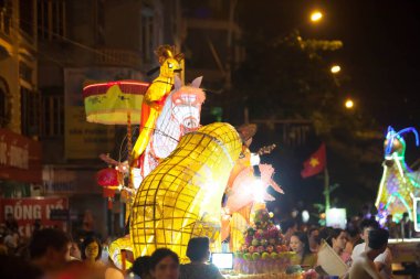 Tuyen Quang, Vietnam 29 Eylül 2017: Tuyen Quang ilinde yerel halk için sonbahar ortası festivalleri.