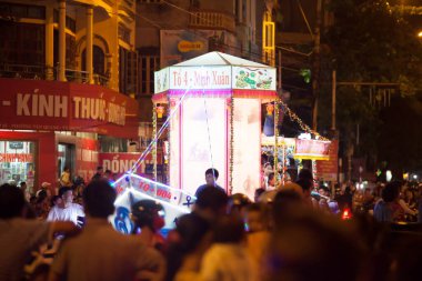 Tuyen Quang, Vietnam 29 Eylül 2017: Tuyen Quang ilinde yerel halk için sonbahar ortası festivalleri.