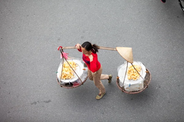 Hanoi Vietnam Vendedores Ambulantes Casco Antiguo Hanói Agosto 2019 Net —  Fotos de Stock