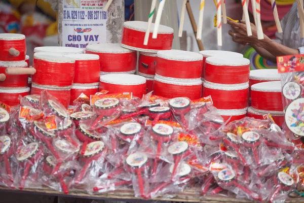 Hanoi Vietnam Septiembre 2020 Mercado Tradicional Vende Linternas Coloridas Con —  Fotos de Stock