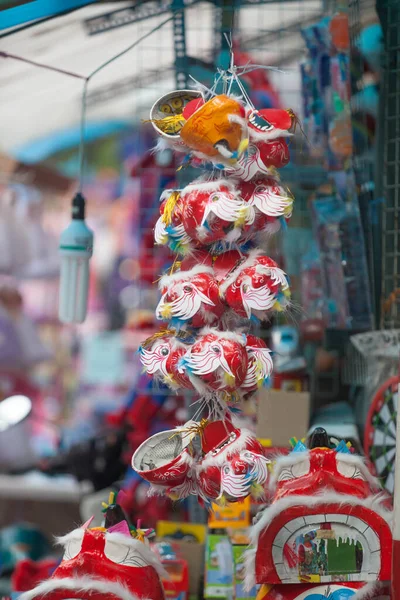 Hanói Vietnã Setembro 2020 Mercado Tradicional Vende Lanternas Coloridas Com — Fotografia de Stock