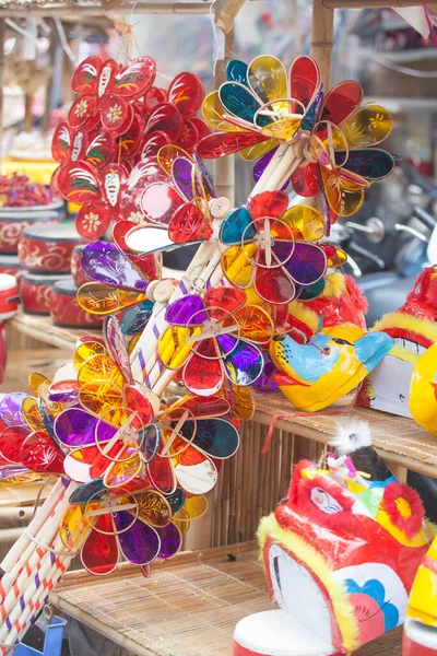 Hanói Vietnã Setembro 2020 Mercado Tradicional Vende Lanternas Coloridas Com — Fotografia de Stock