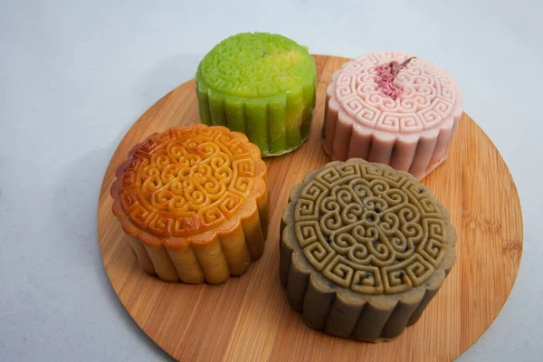 Vietnamský Dort Poloviny Podzimu Mooncakes Jsou Tradiční Pečivo Které Konzumuje — Stock fotografie