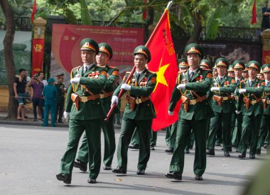 Hanoi, Vietnam, Sep 2, 2015: Vietnam 'da Bağımsızlık Günü kutlamaları