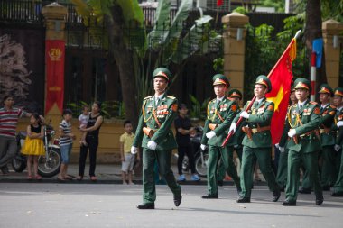 Hanoi, Vietnam, Sep 2, 2015: Vietnam 'da Bağımsızlık Günü kutlamaları