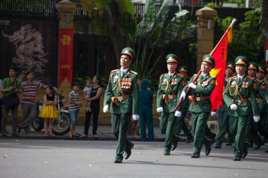 Hanoi, Vietnam, Sep 2, 2015: Vietnam 'da Bağımsızlık Günü kutlamaları