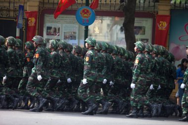 Hanoi, Vietnam, Sep 2, 2015: Vietnam 'da Bağımsızlık Günü kutlamaları