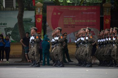Hanoi, Vietnam, Sep 2, 2015: Vietnam 'da Bağımsızlık Günü kutlamaları